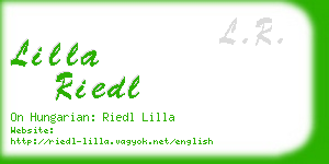 lilla riedl business card